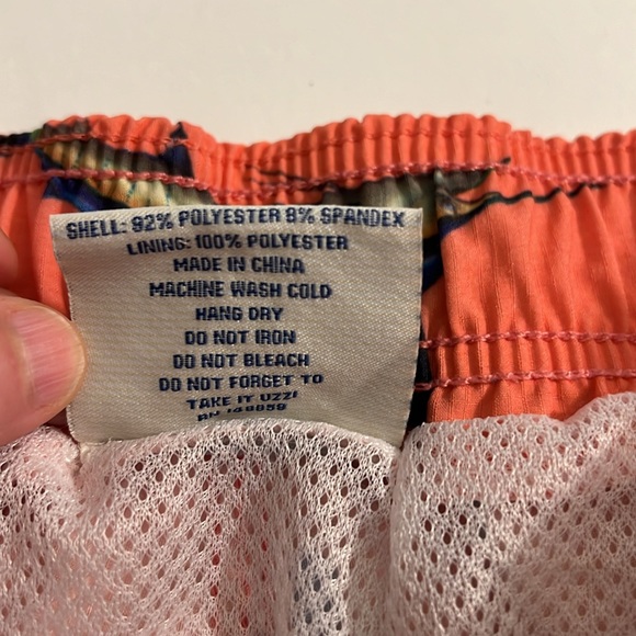 UZZI Men’s Swim Trunks in Coral & multi color swordfish Men’s Sz Lg. Swim Trunks - Picture 8 of 9